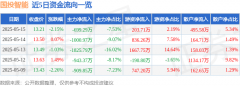 股票行情快报：国投智能（300188）5月15日主力资