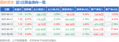 股票行情快报：国投资本（600061）6月13日主力资