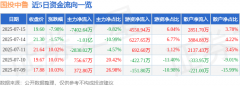 国投中鲁（600962）7月15日主力资金净卖出740264万